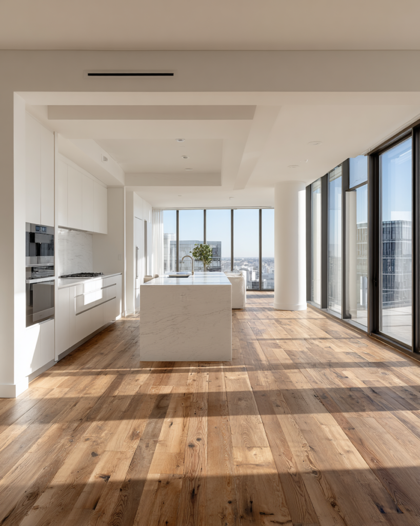 Modern apartment kitchen after professional move-out cleaning in Santa Monica